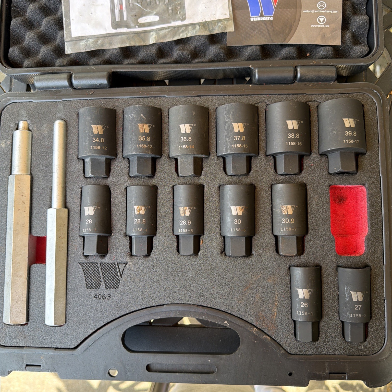 Welzh Werkzeug Universal Locking Wheel Nut Removal Tool Kit Easy Removal 4063-WW