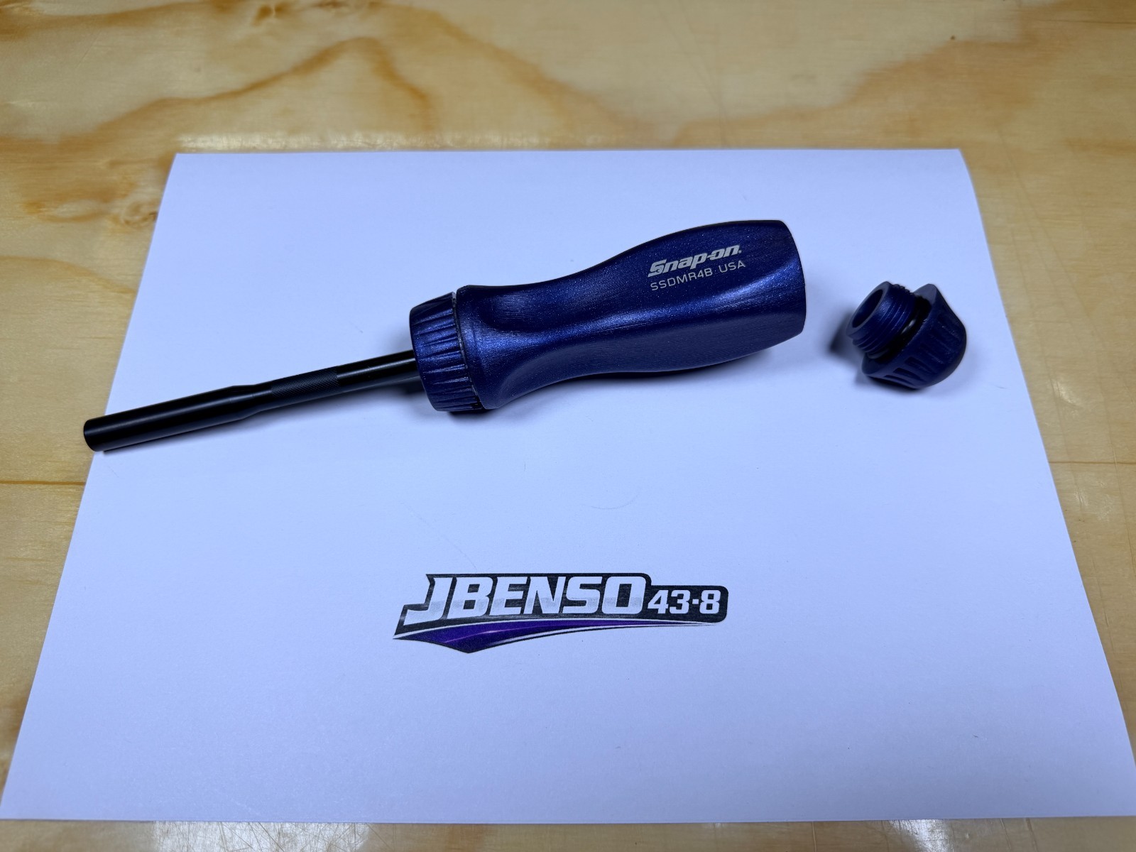Snap-on Tools USA NEW POWER BLUE Ratcheting Screwdriver w/ Black Shaft SSDMR4BMB