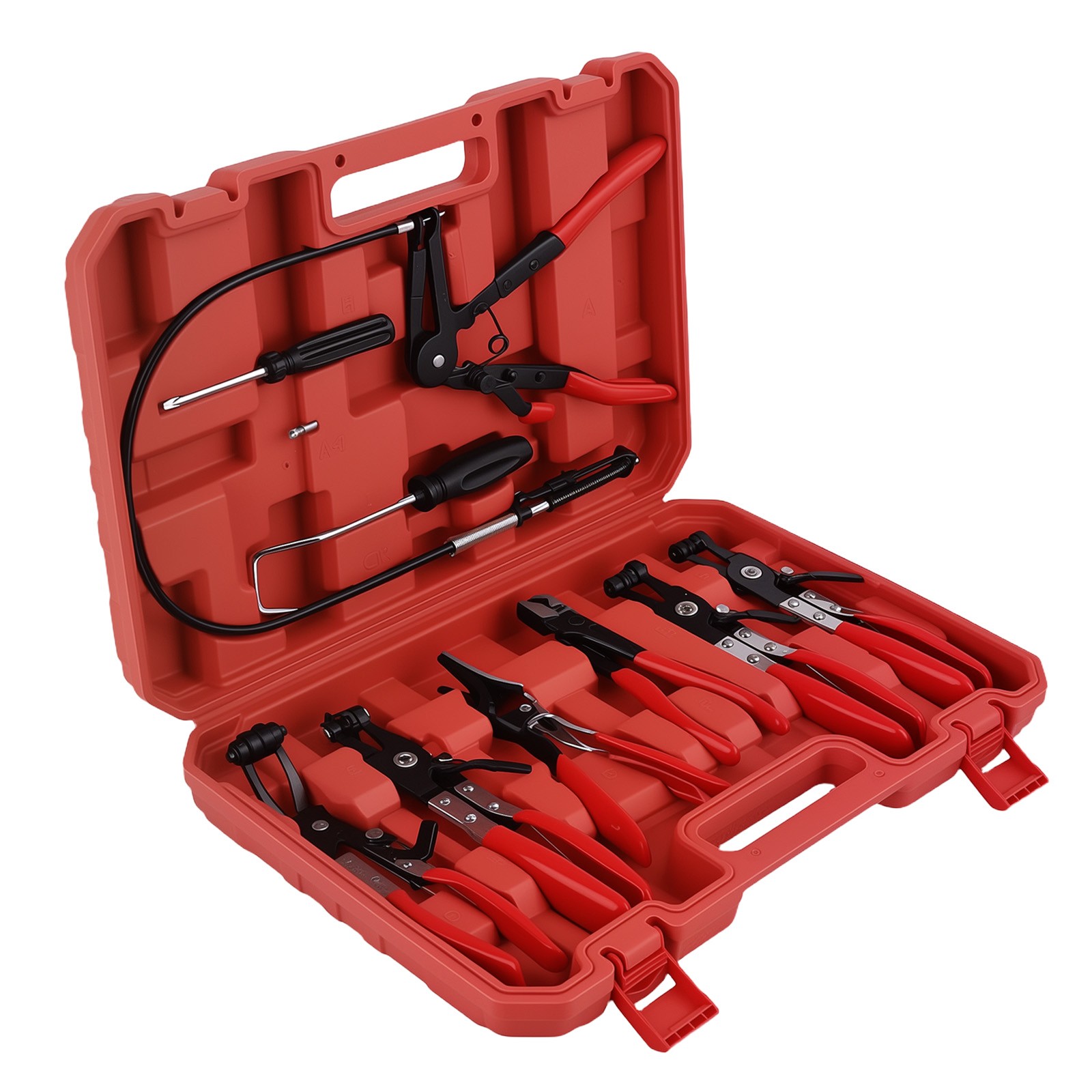 9PC Wire Hose Clamp Clip Pliers Set Swivel Jaw Fuel Oil Water Hose Auto Tool Kit