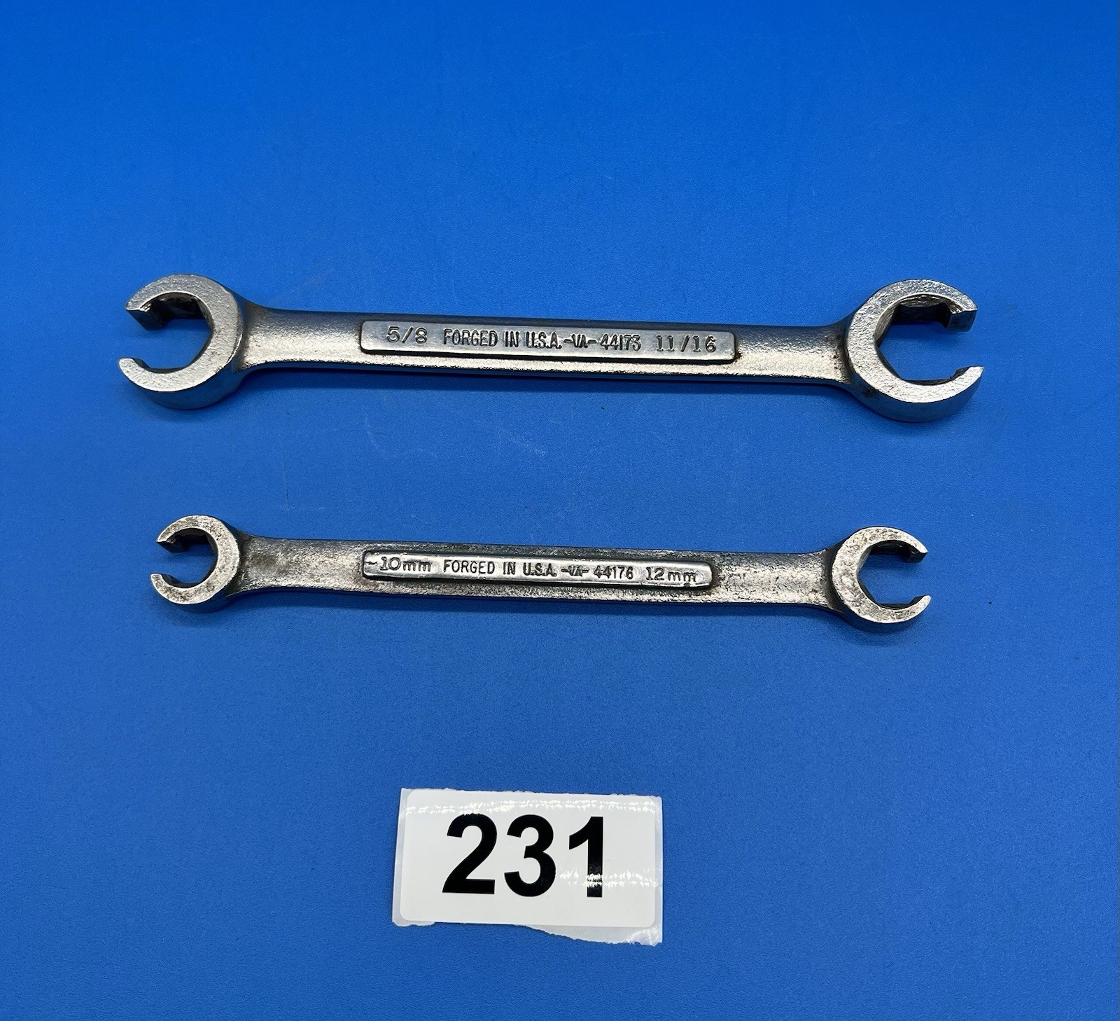 Craftsman Double End Flare Nut Wrenches 11/16” x 5/8” 44173 & 10-12mm 44176 USA