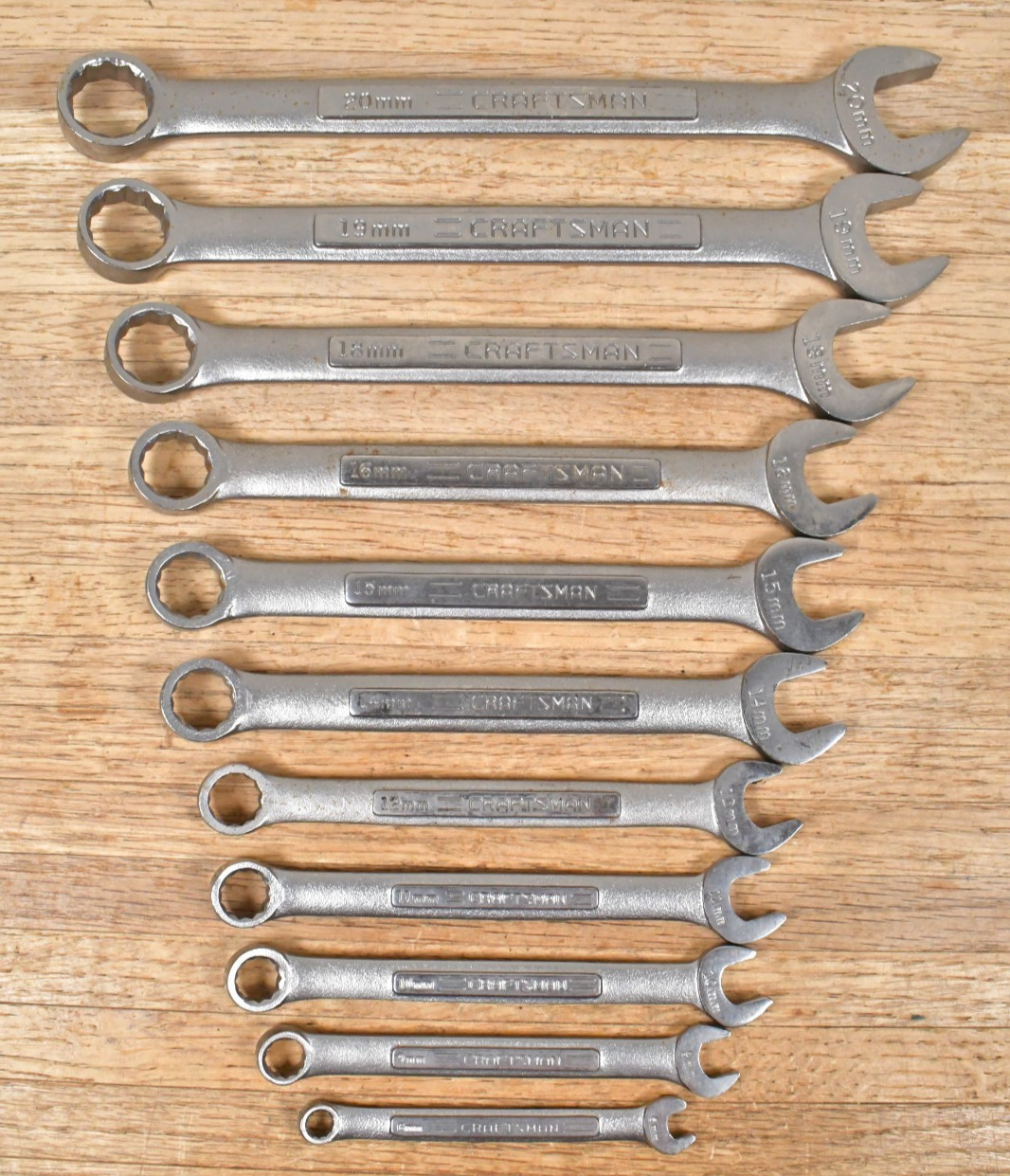 11pcs CRAFTSMAN Metric Combination Wrench Set Near Complete 20mm-6mm 12-Point