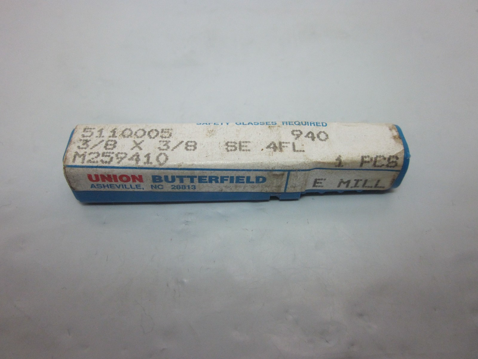 NOS UNION BUTTERFIELD 3/8″ x 3/8″ SE 4 FLUTE END MILL