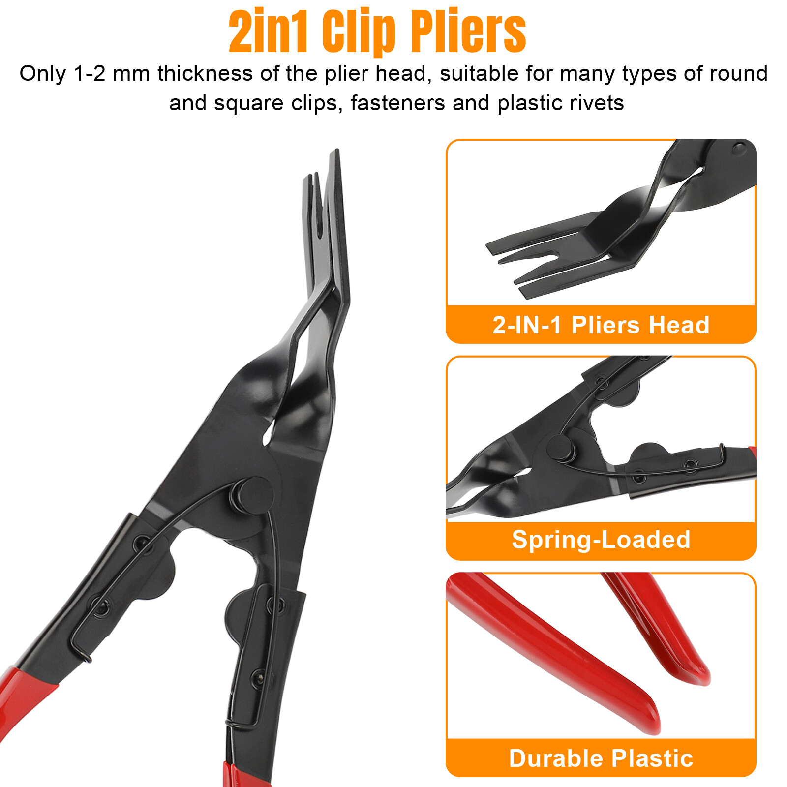Car Push Pin Retainer Fastener Rivet Trim Clip Cutter Puller Pliers Removal Tool