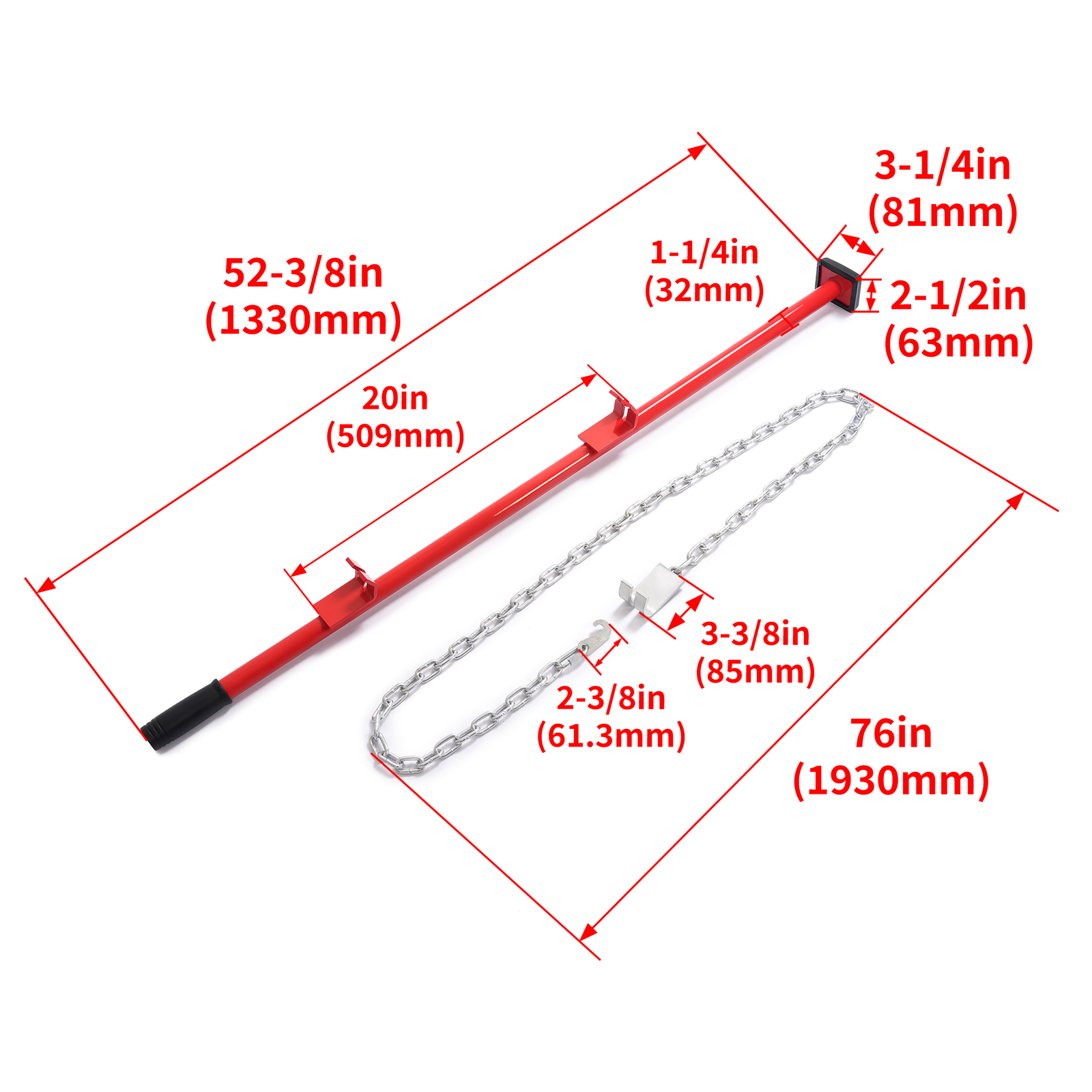 52in Car Bumper Panel Alignment Bar Repair Tool Auto Body Jack