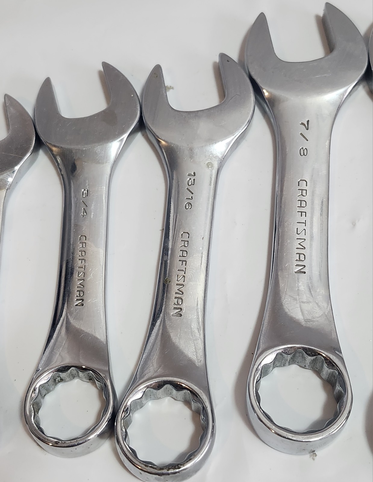 Craftsman 11-Piece SAE Stubby Combination -K- Series Wrench Set Polished Finish