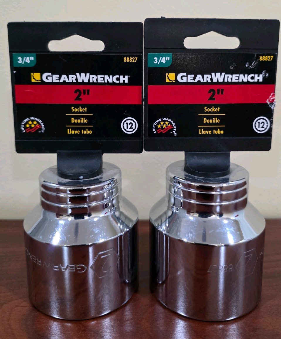 2 PK GearWrench 88827 3/4 2″ Socket