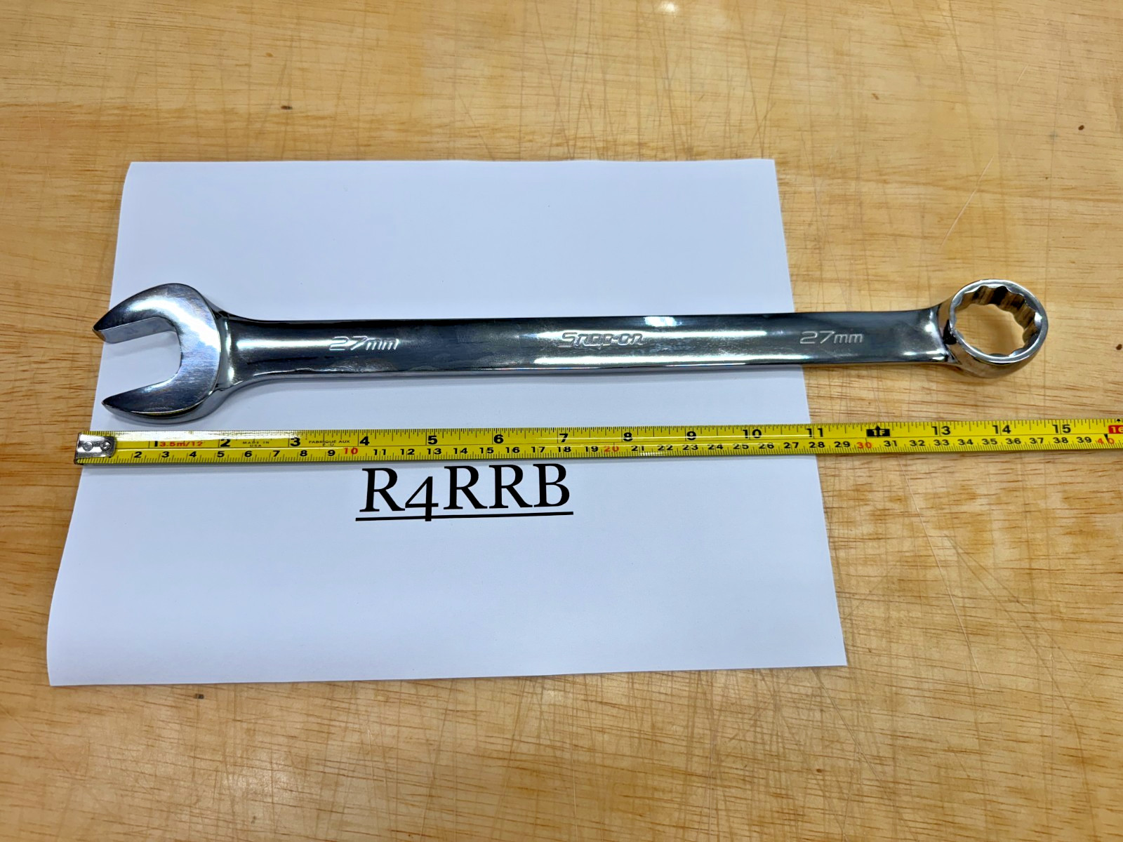 Snap-On Tools USA NEW 27mm Metric Standard 12 Point Chrome Combo Wrench OEXM270B