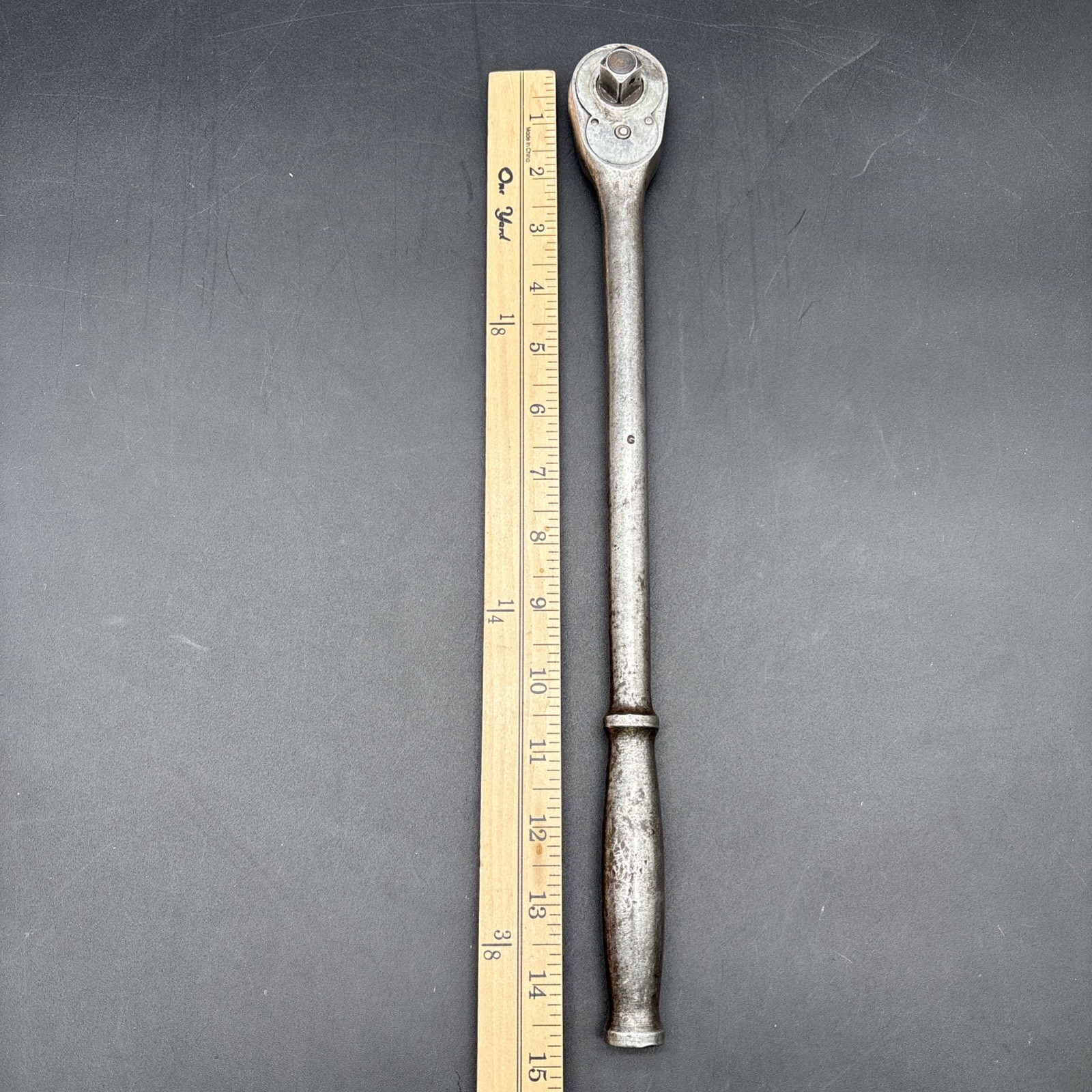 Snap-on 71-15 1/2” Drive 15” Long Handle Vintage Ratchet Wrench USA “G” Stamp