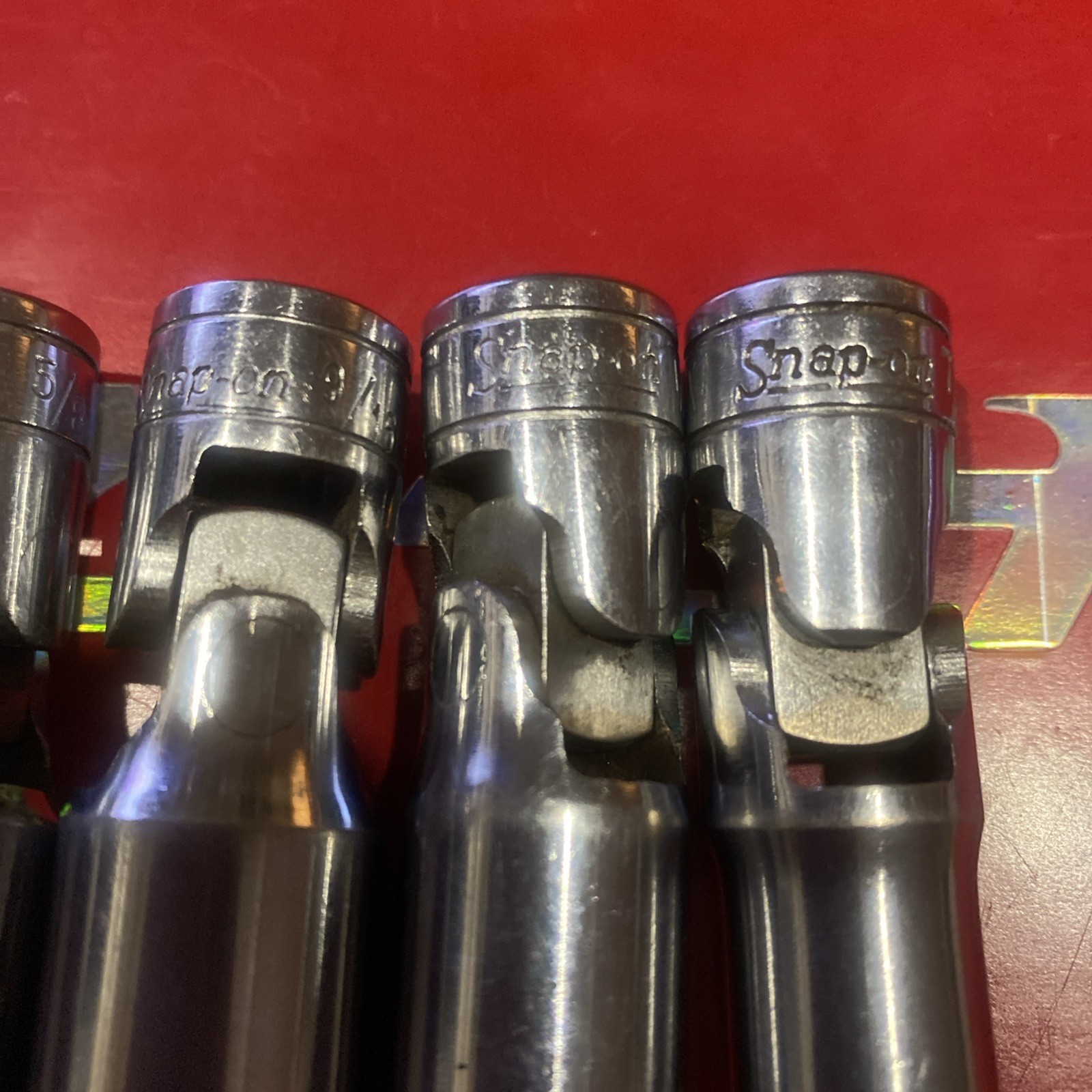 Snap On set of 5, 3/8″ Drive 6 pt Flank Drive Deep Universal Socket, FSU series