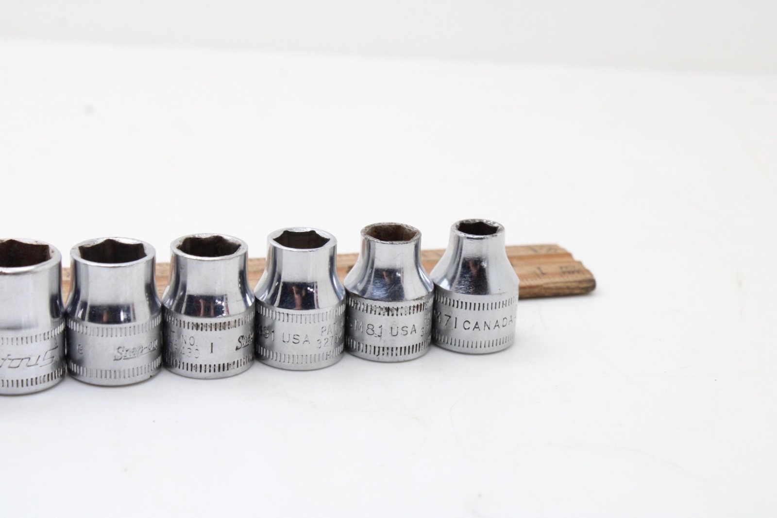 Snap-on 212FSMY 7-19mm 3/8″ Drive 6 Point 13 Piece Metric Chrome Socket Set USA