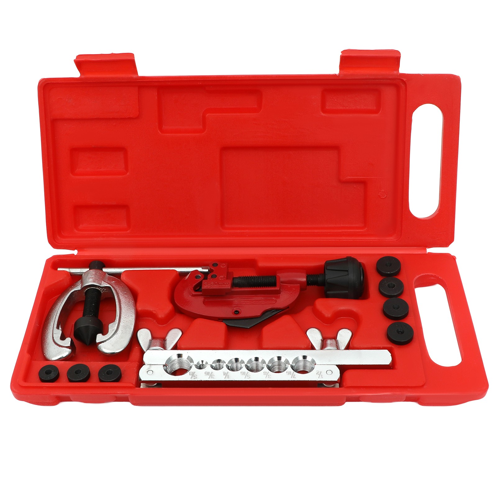 7 DIES DOUBLE FLARING TOOLS KIT TUBING BENDER & PIPE CUTTER BRAKE LINE COPPER