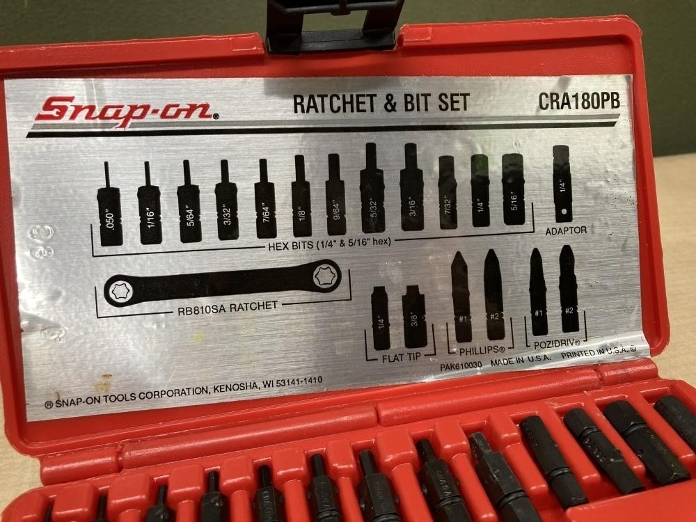 Snap-on CRA180PB Offset Driver Set 20pc Ratchet & Bit Set [Used]