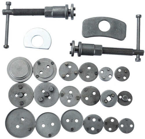 27Pcs Universal Disc Brake Caliper Tool Piston Pad Wind Back Hand Kit W/ Hooks
