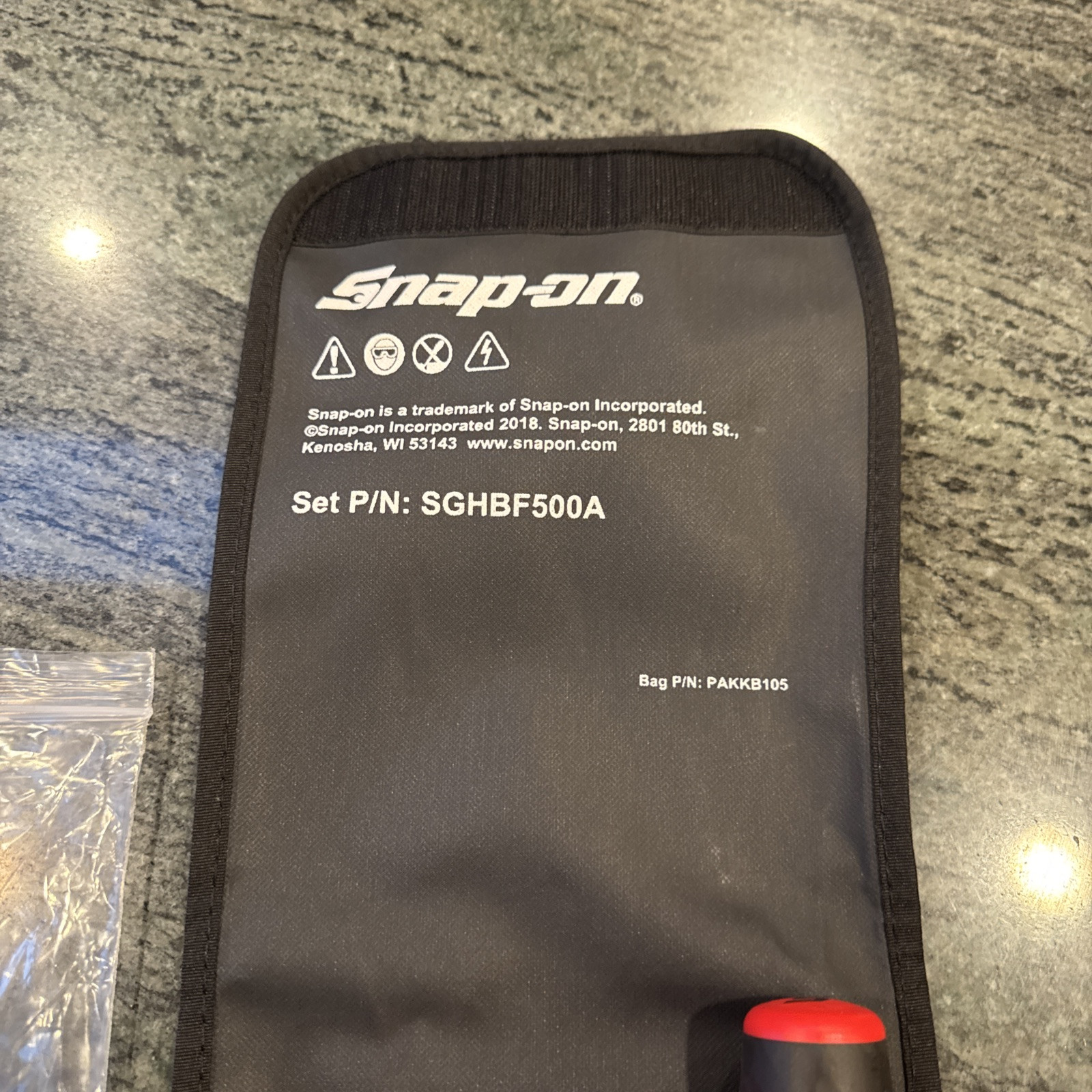 snap on sghbf500a red 4 pc file handle set with pouch new