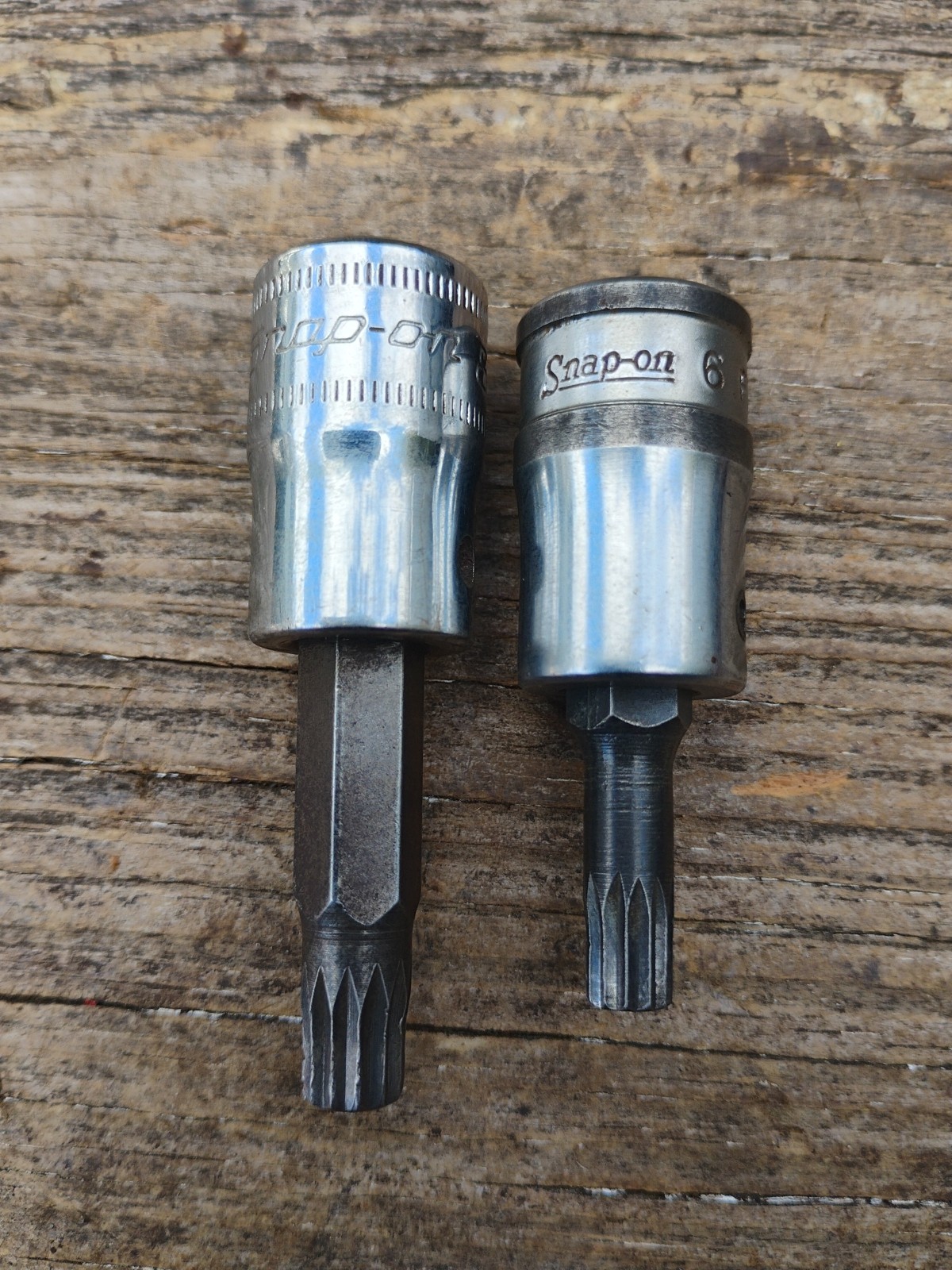 Lot Of 2 Snap On 3/8 Drive Triple Square Sockets FTSM8C FTSM6A