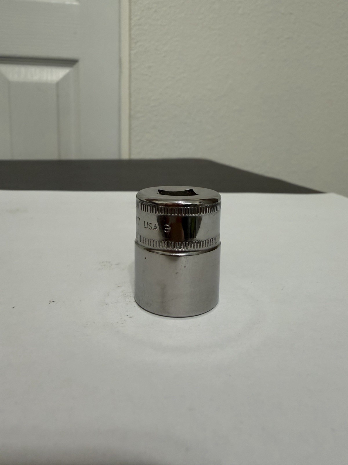 SNAP-ON FM17 3/8 Drive 12 Point Chrome Shallow 17mm Metric Socket