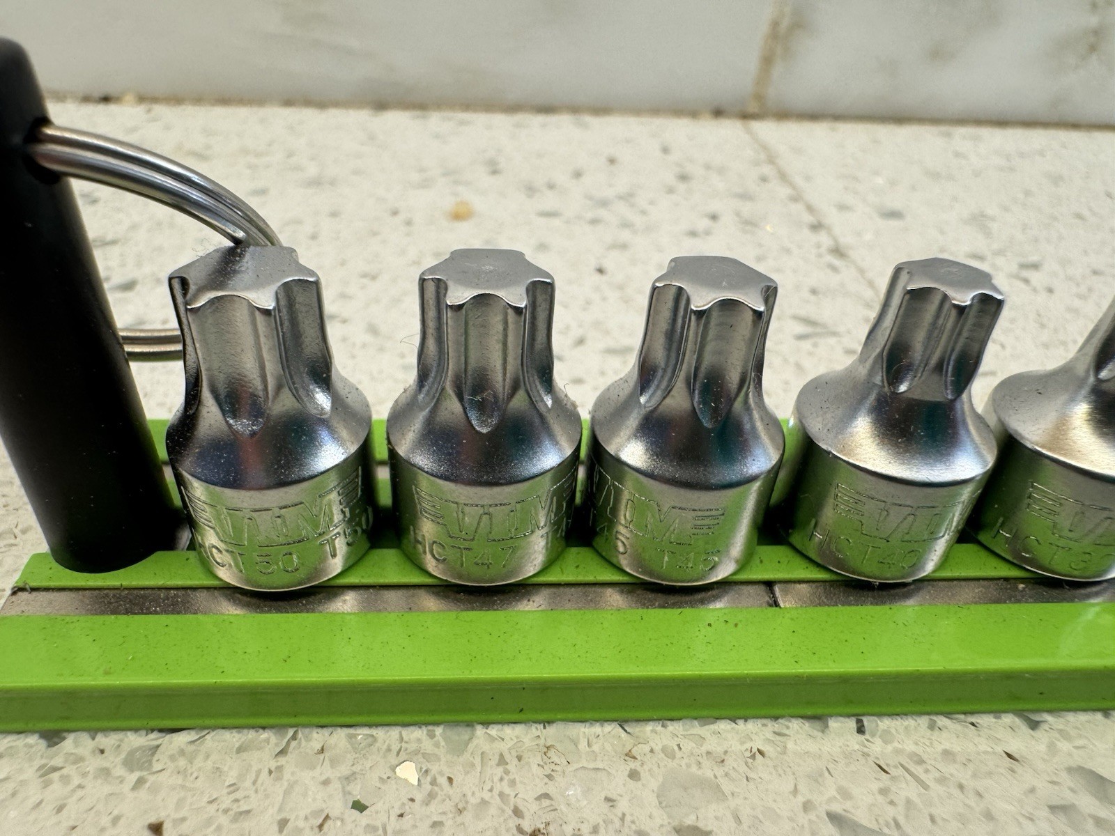 VIM Tools HCT1050A Stubby Half Cut Torx Driver Set 10 Piece Magnetic Rail