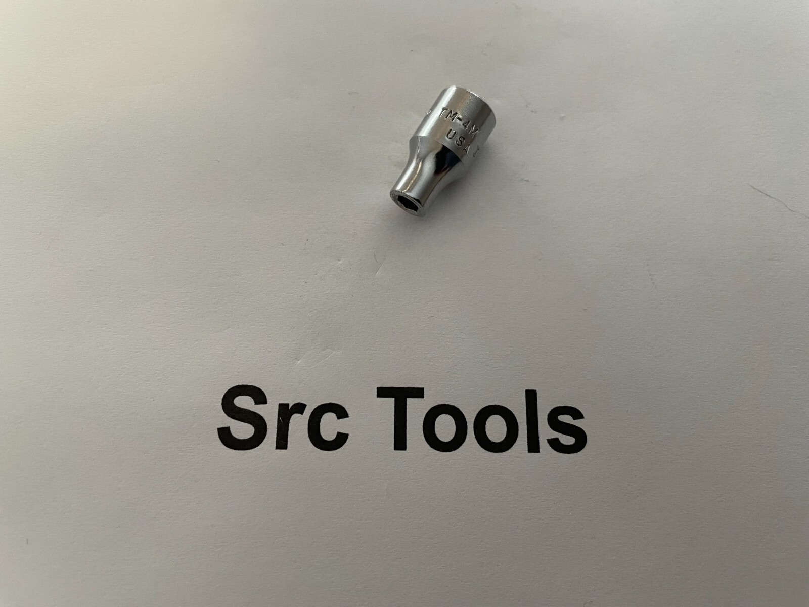 *RARE* Snap-on Tools USA 1/4″ Driv 4mm Metric 6pt Shallow Chrome Socket TM-4M