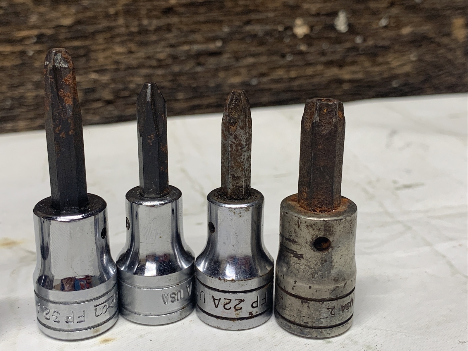 Snap On 3/8″ 1/2 Drive Torx Hex Phillips 8pc Socket Driver Mixed Lot of 8