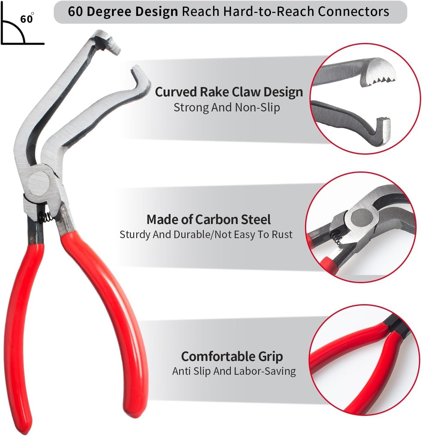 4Pcs Electrical Disconnect Pliers 60° Automotive Electrical Connector Separator
