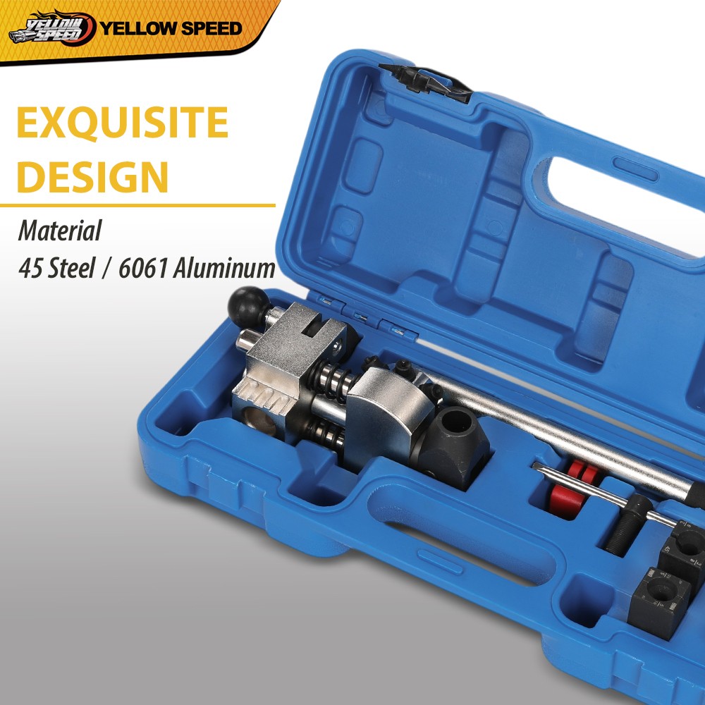 Brake Pipe Flaring Tool Kit 45 Degree Flare Tubing Tool Set with Storage Case