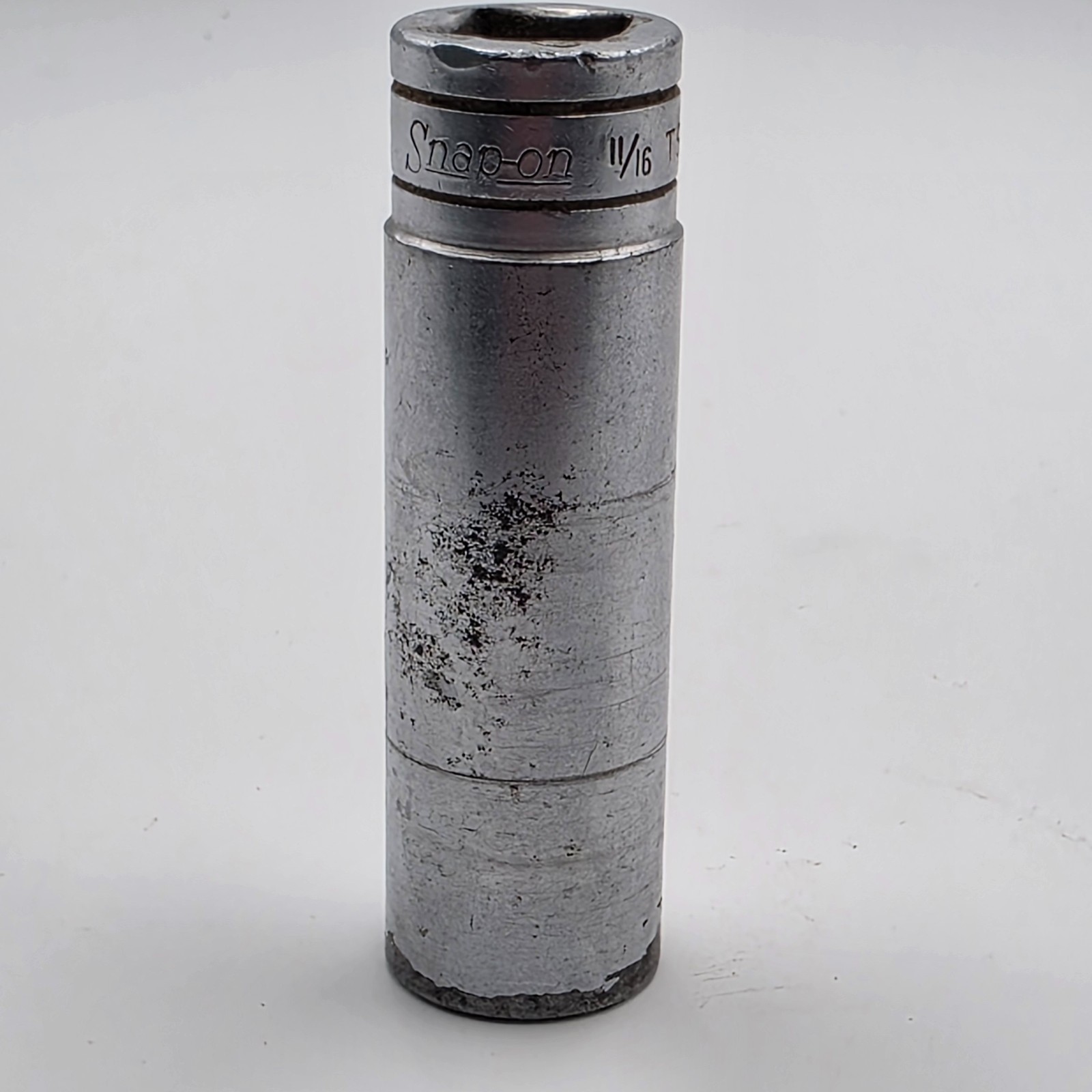 Snap-On TS-221 11/16 Deep Socket 1/2 Drive USA Vintage Chrome Tool