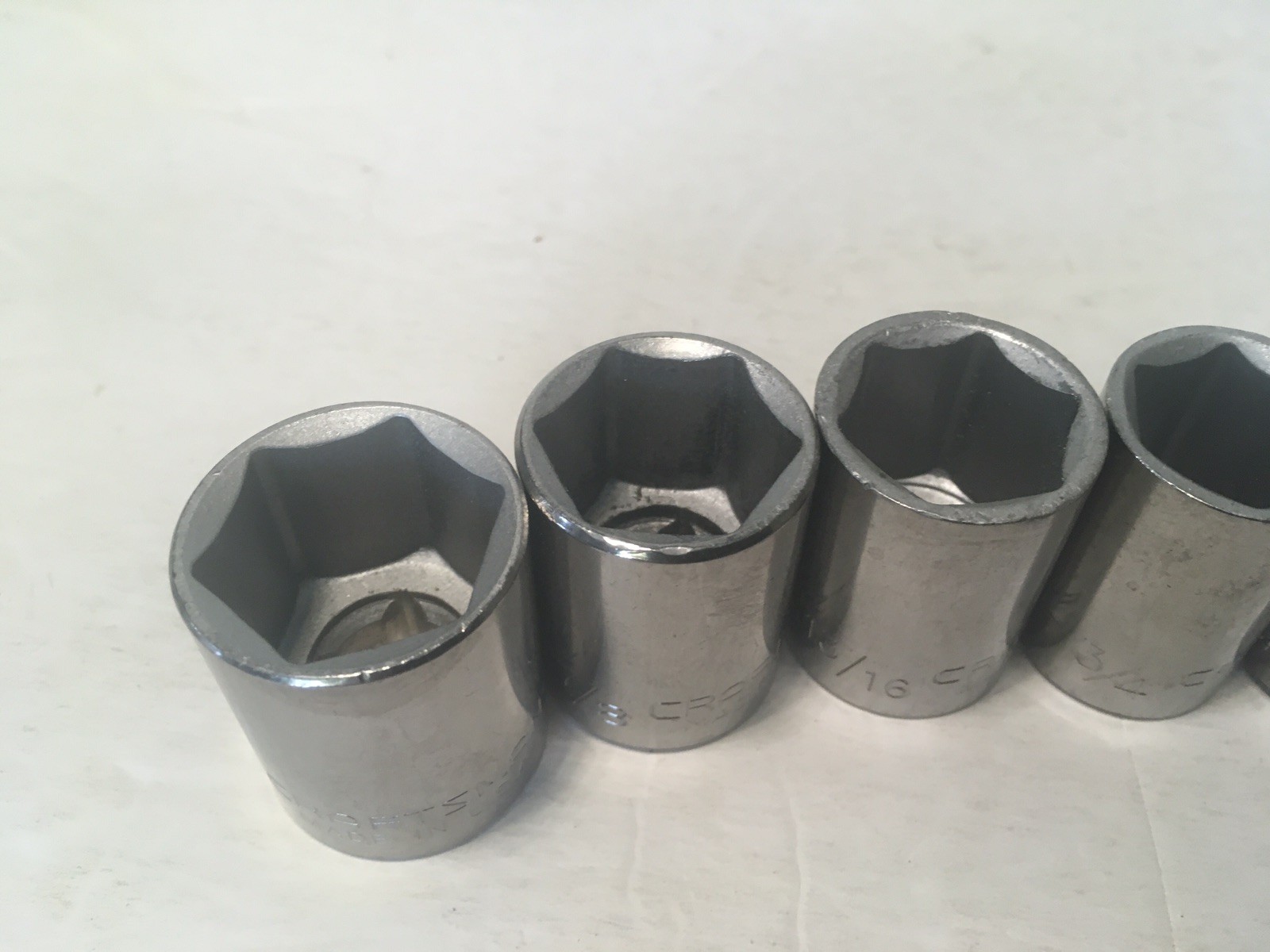 Craftsman 9 Pc Socket Set 6 Pt 1/2″ Drive G 7/16″=15/16″ 440XX USA Made