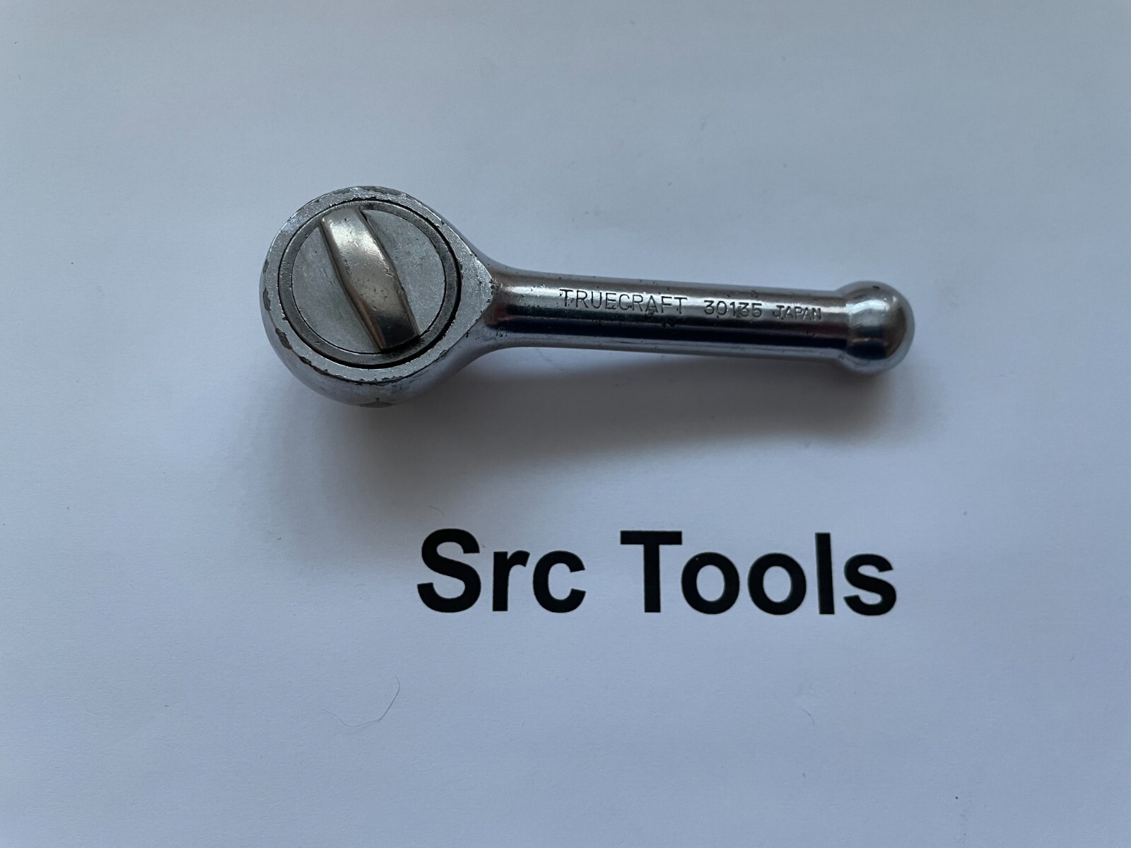 TrueCraft Tools 3/8″ Drive Chrome 4″ Stubby Ratchet 30135