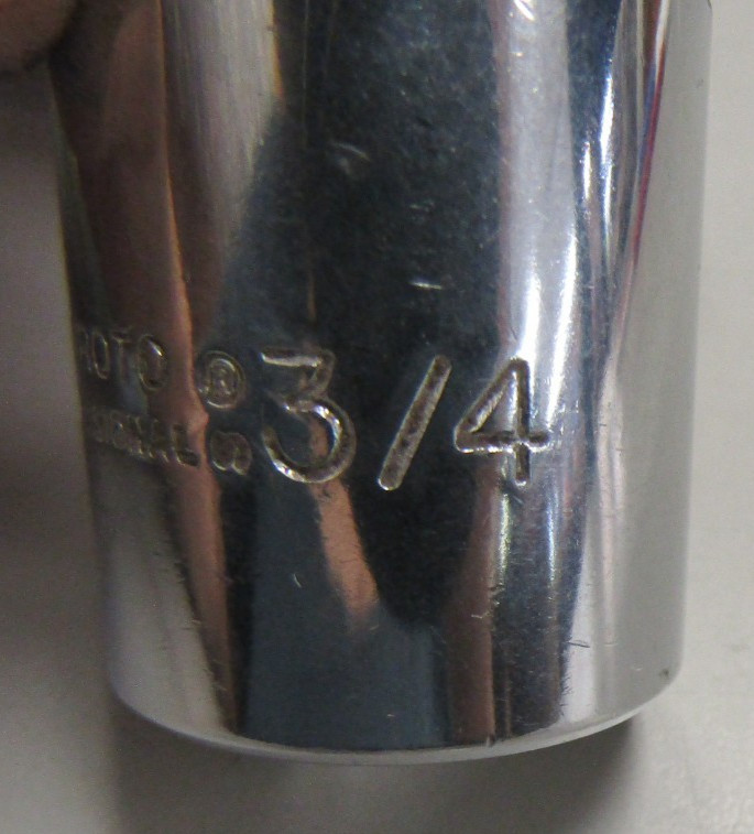 PROTO Professional 3/8, 7/16, 1/2, 9/16, 5/8, 3/4″ SOCKET 3/8″ dr 5224H 5212H