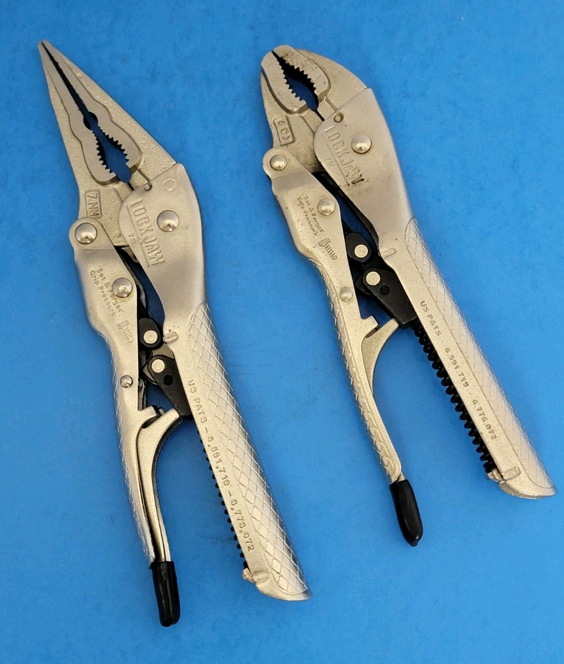 Set Of Vice Grip LockJaw Self-Adjusting Locking Pliers & Needle Pliers – 7NN-6CS