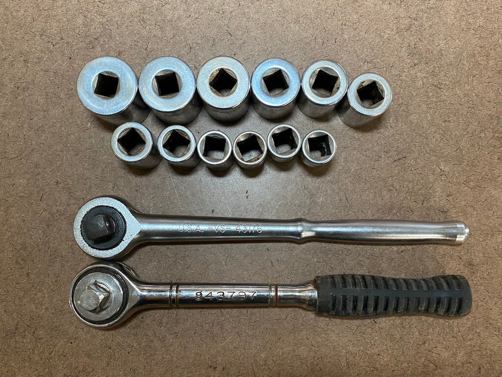 Craftsman 1/2″ Drive SAE 12pt Socket Set ~ USA ~ 1-1/8″ to 7/16″ =V=