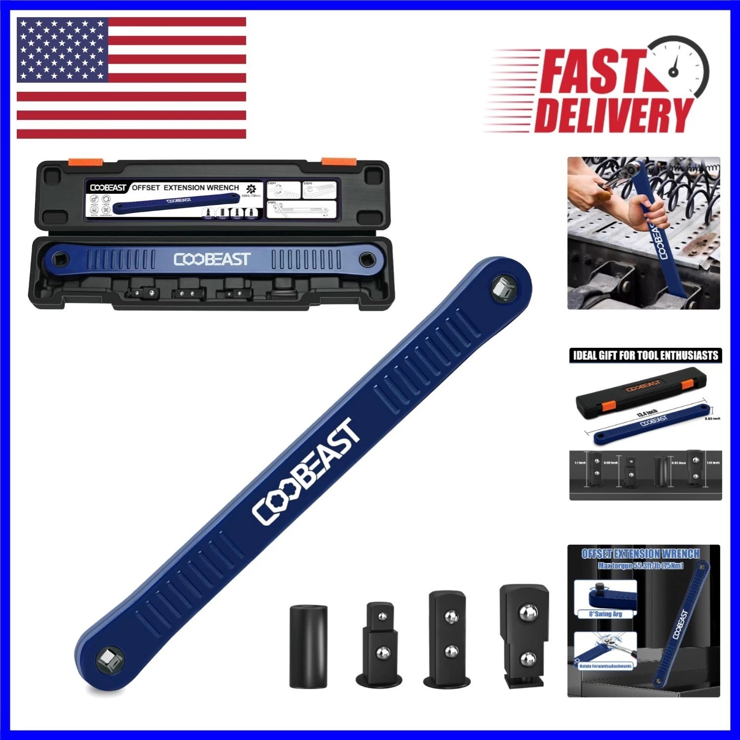 Multi-Functional Offset Wrench with Chain Drive – Perfect for Automotive Repairs