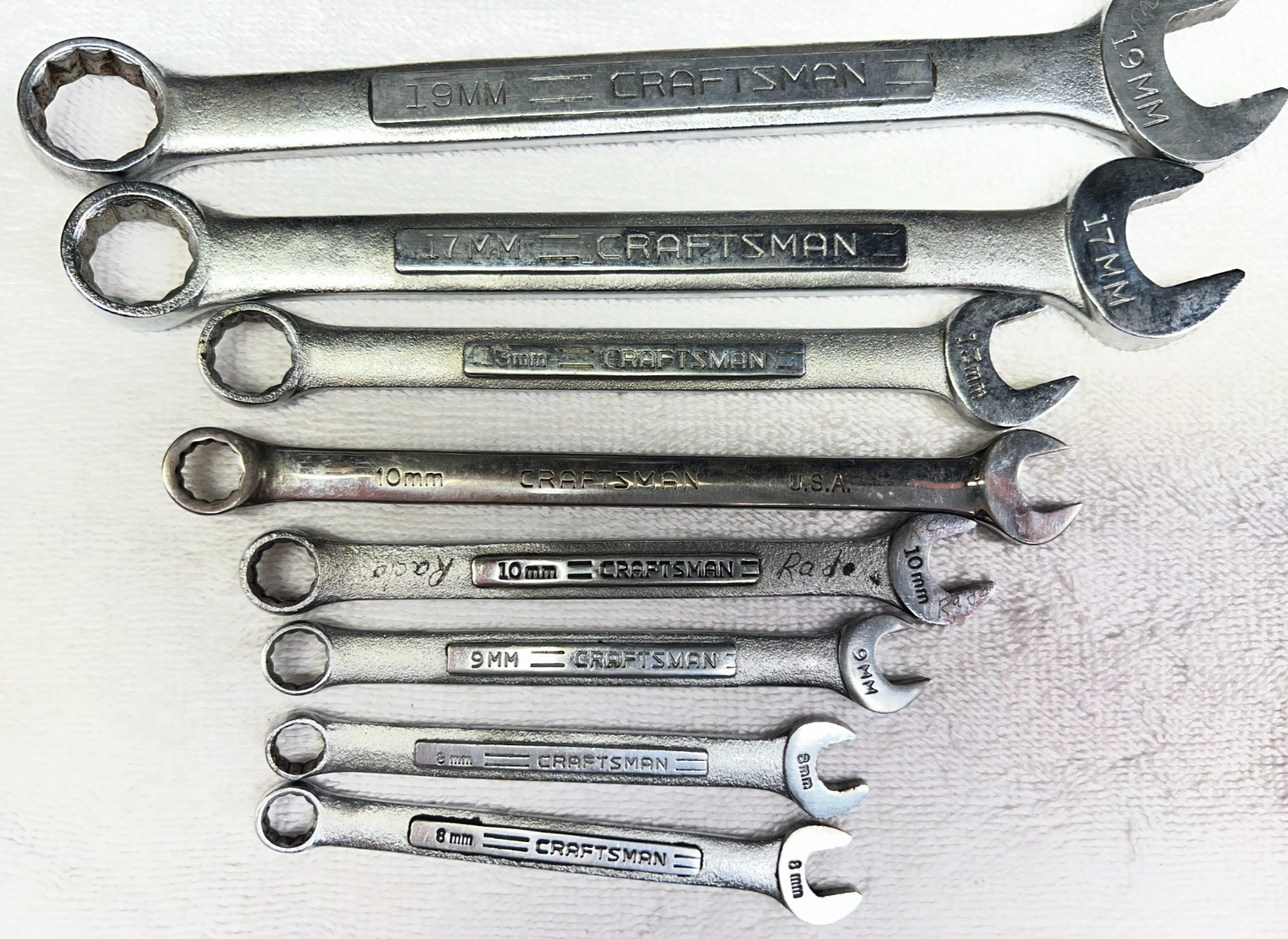 Craftsman Combo V series Wrenches Metric Lot of 8 USA made