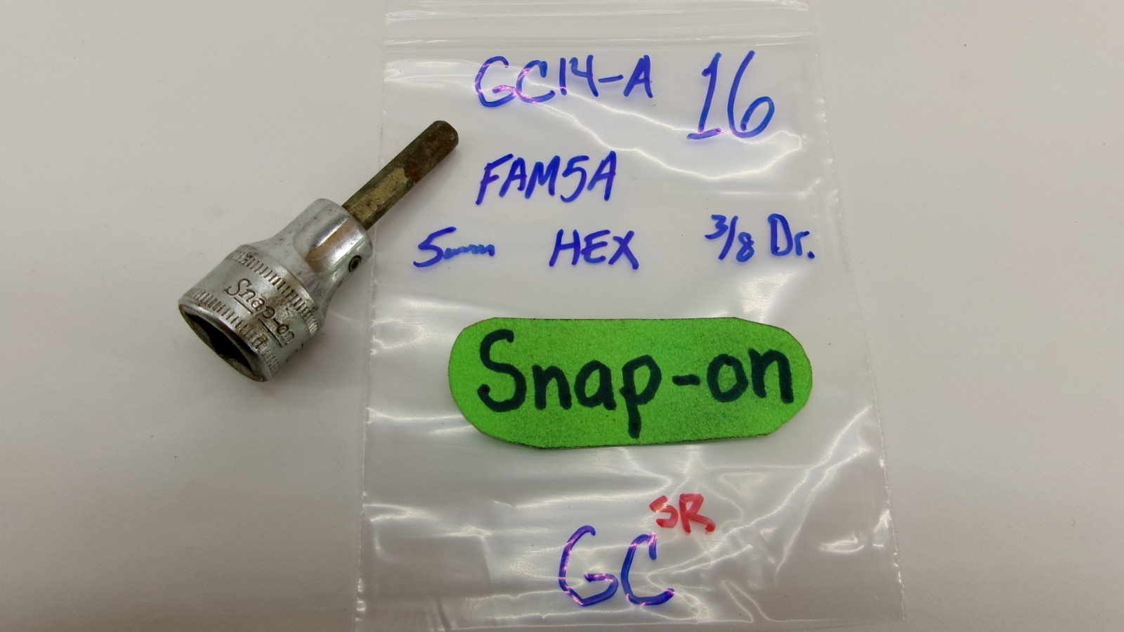 Snap-on tools USA metric 3/8″ drive 5mm Standard Hex Bit Socket FAM5A Nice!