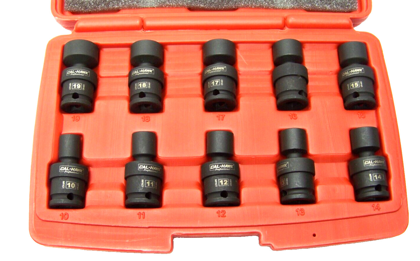 10pc 3/8″ Drive Universal Impact Socket Swivel Shallow Set cr Molybdenum Metric