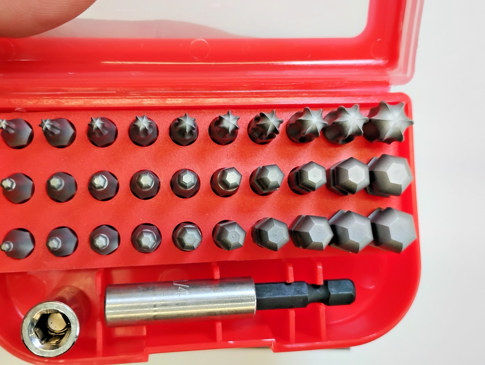 Blue Point TOOLS NEW Bit SET Ball Hex 32pc RED SDM32KTBLEM in red storage case
