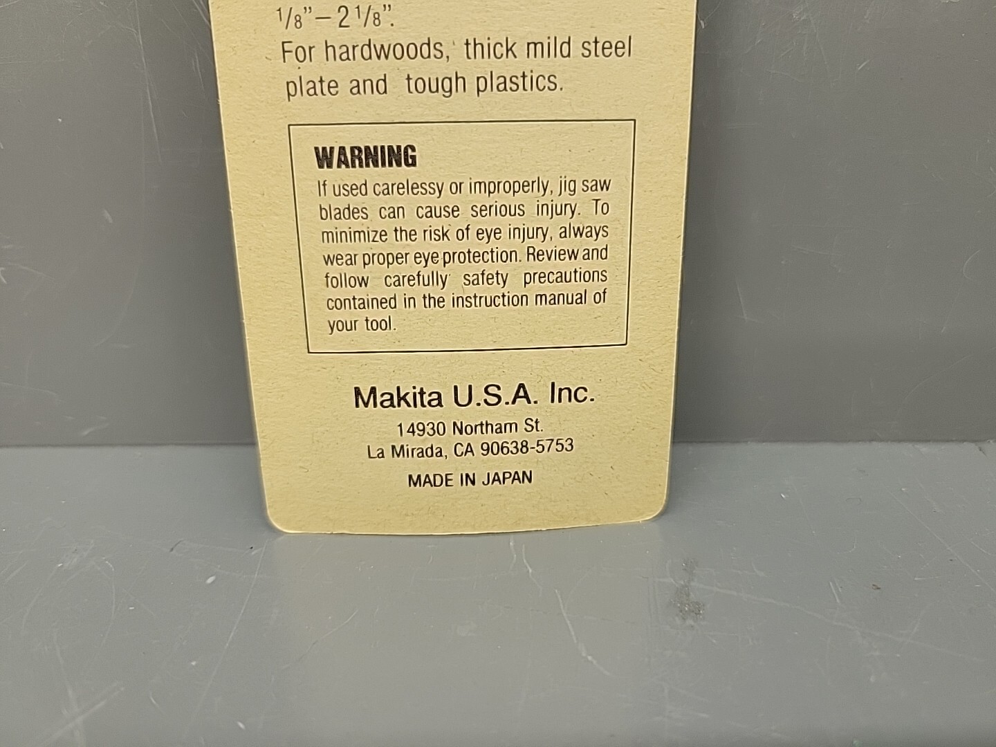 Makita No. 4 JigSaw Blade 723011-5-2 WOOD & METAL 9 Teeth TPI New Old Stock