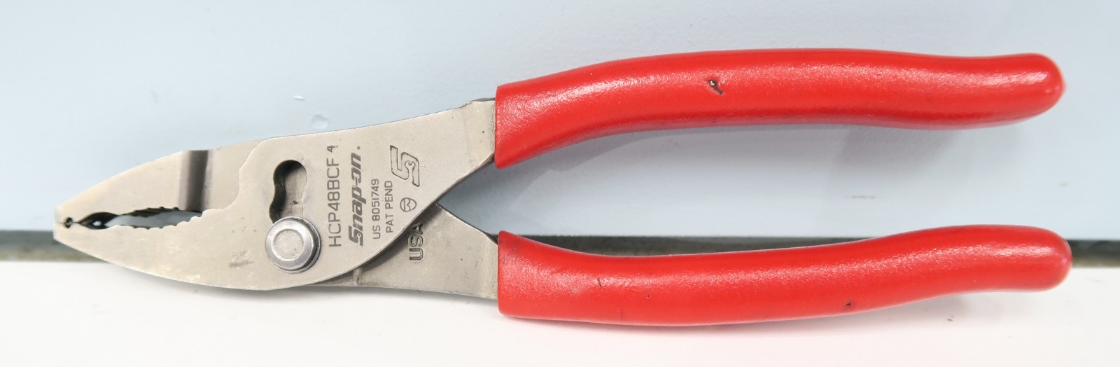 Snap On 7″ Long Red Soft Grip Slip Joint Pliers LN46ACF