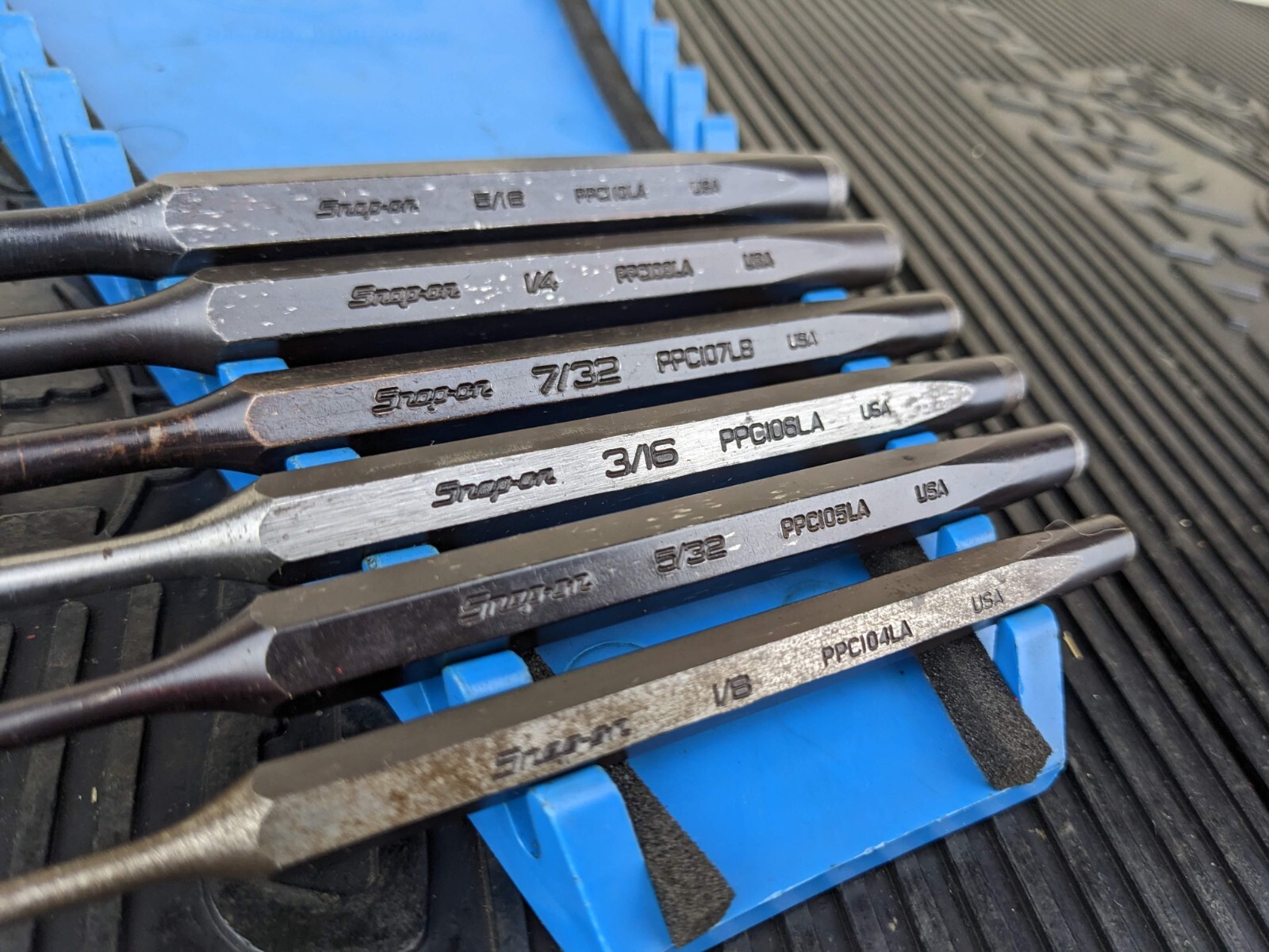 #be269 SNAP ON PPCL60BK 6 PIECE «LONG» PIN PUNCH SET