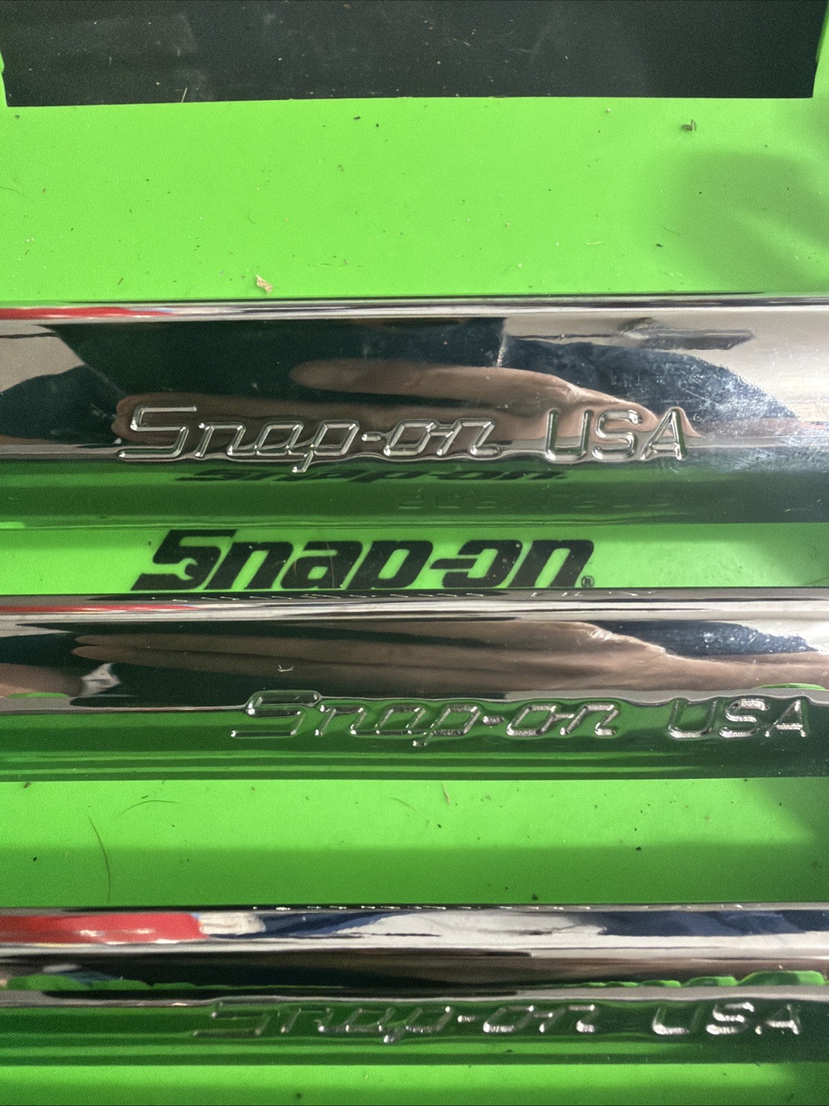 Snap On Flank Drive Plus LONG Sae Wrench Set 3/8-1” GREEN RACK NOT INCLUDED