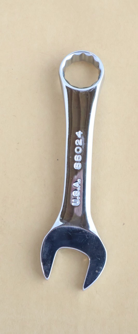 3/4 S-K Tools (USA) No. 88024 12 Point Stubby Combination Shiny Chrome Wrench
