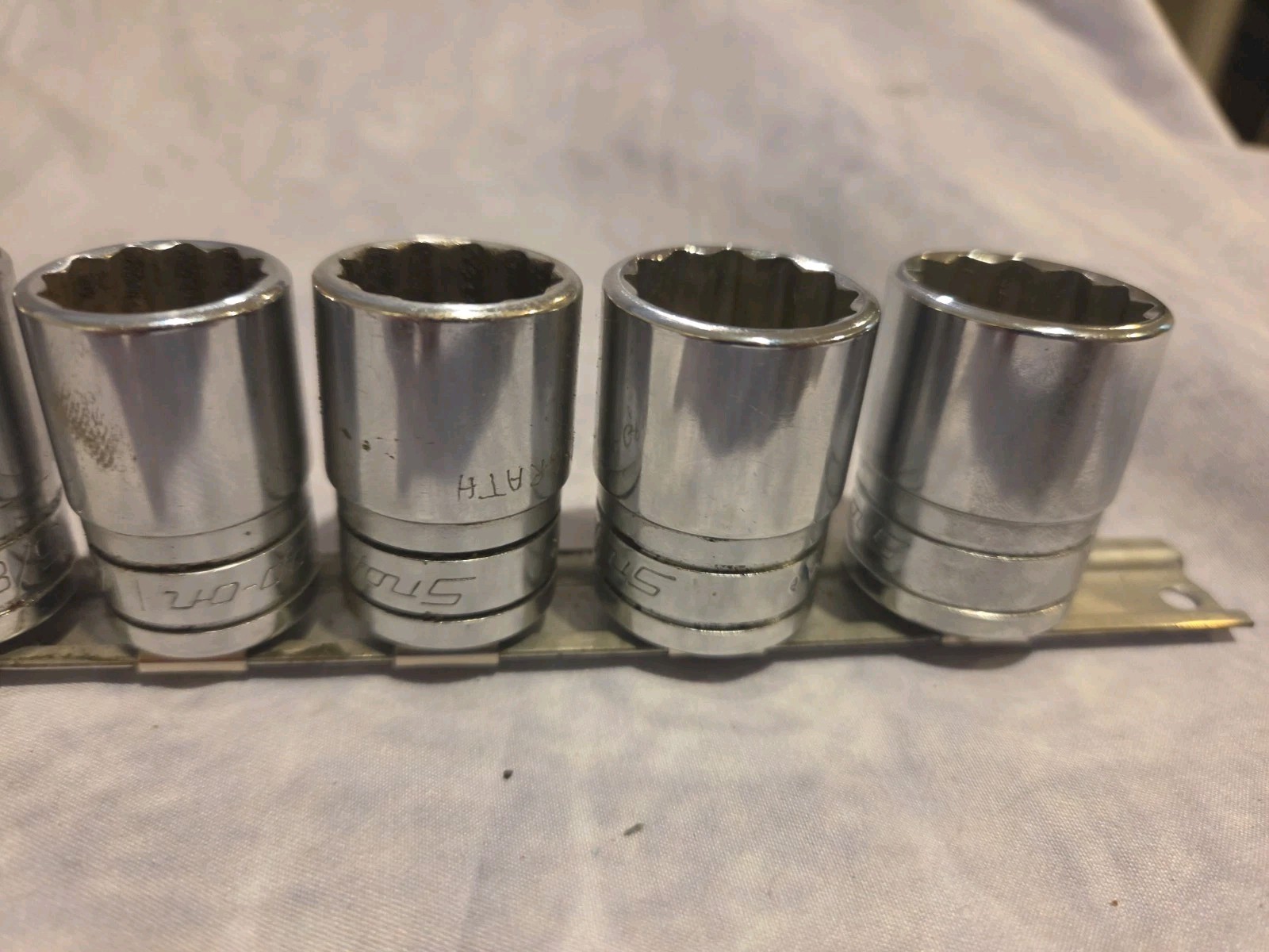 Snap On 12 Piece 1/2″ Drive 12 Pt SAE Socket Set 3/8″ – 7/8″ A135 A136 SXW2 +