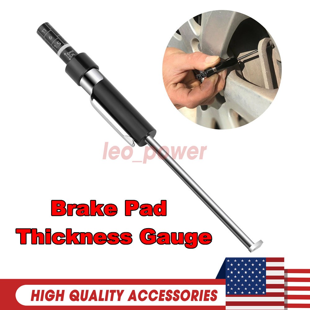 Scale Car Detection Pen Brake Pad Thickness Gauge Measure Tool w/ Base Plate 6mm