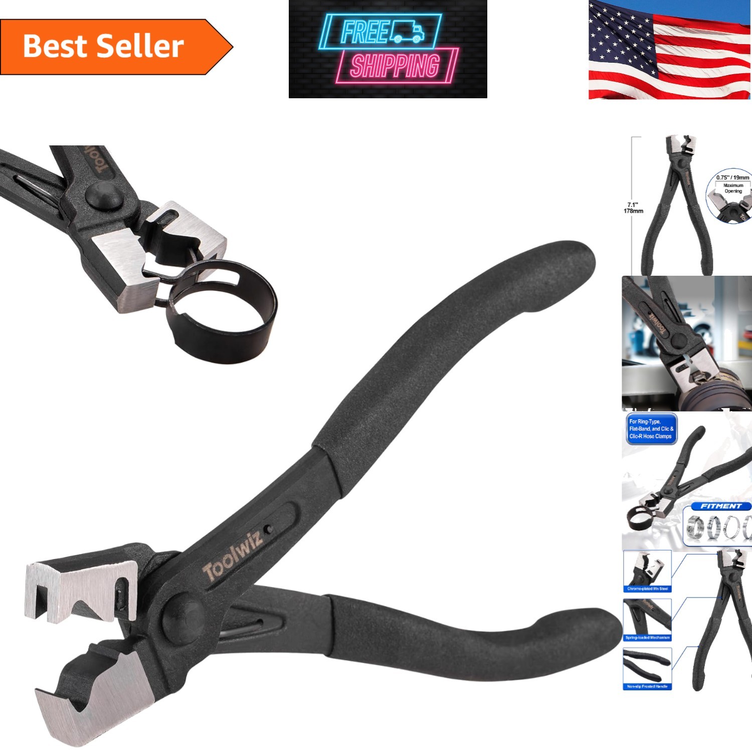 Multi-Use Clic & Clic-R Hose Clamp Pliers – Soft Grip for Comfort and Control
