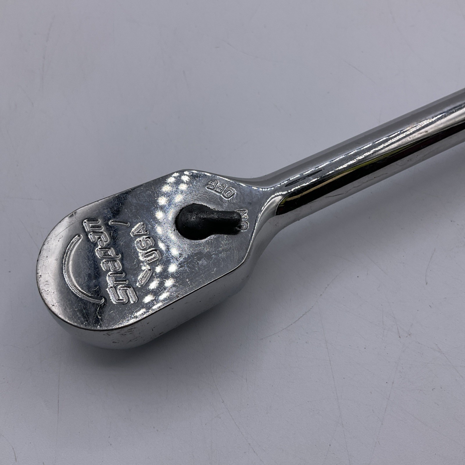 Snap-On FHLL80 3/8″ Drive Extra Long Soft Grip Flex Head Ratchet USA Chrome