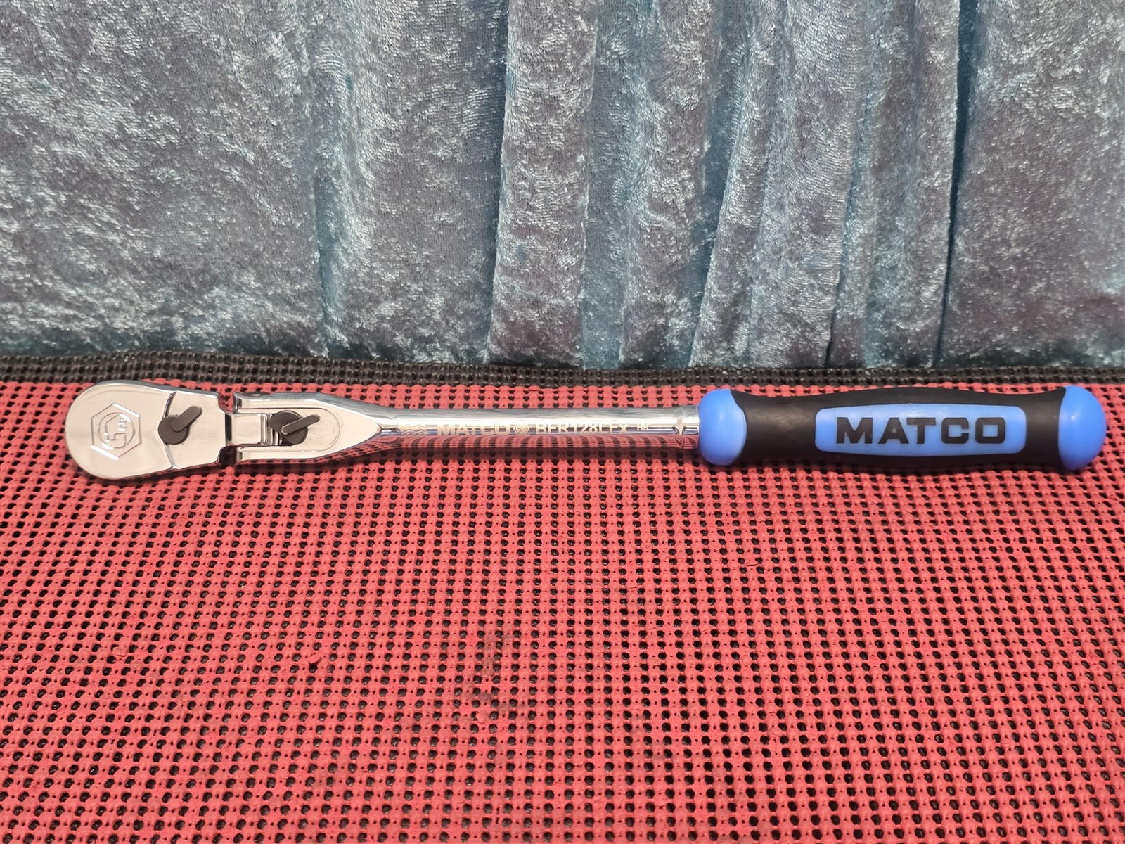 MATCO BFR128LFX LOCKING FLEX HEAD 3/8″ DRIVE RATCHET BLUE HANDLE