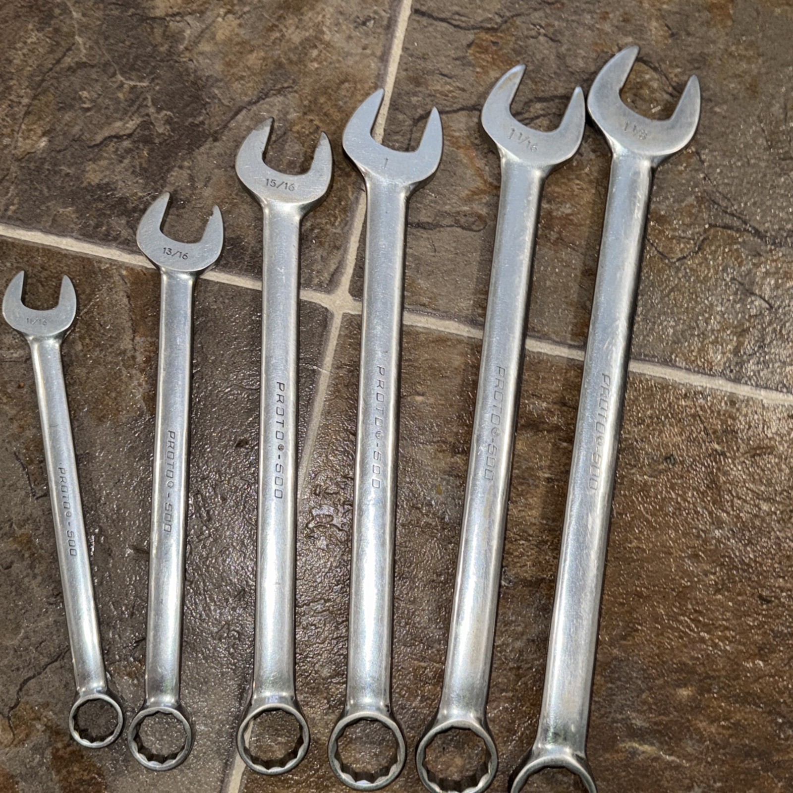 Proto Professional 500 6pc Open End Wrench Set 1222,1226,1230,1233,1234,1236