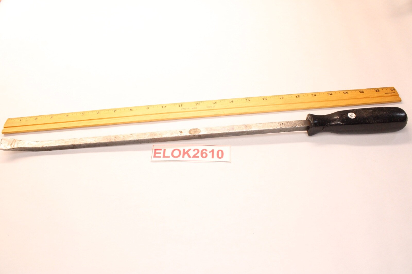 Unbranded 23″ Long Angled Tip Pry Bar Mechanic Hard Black Handle