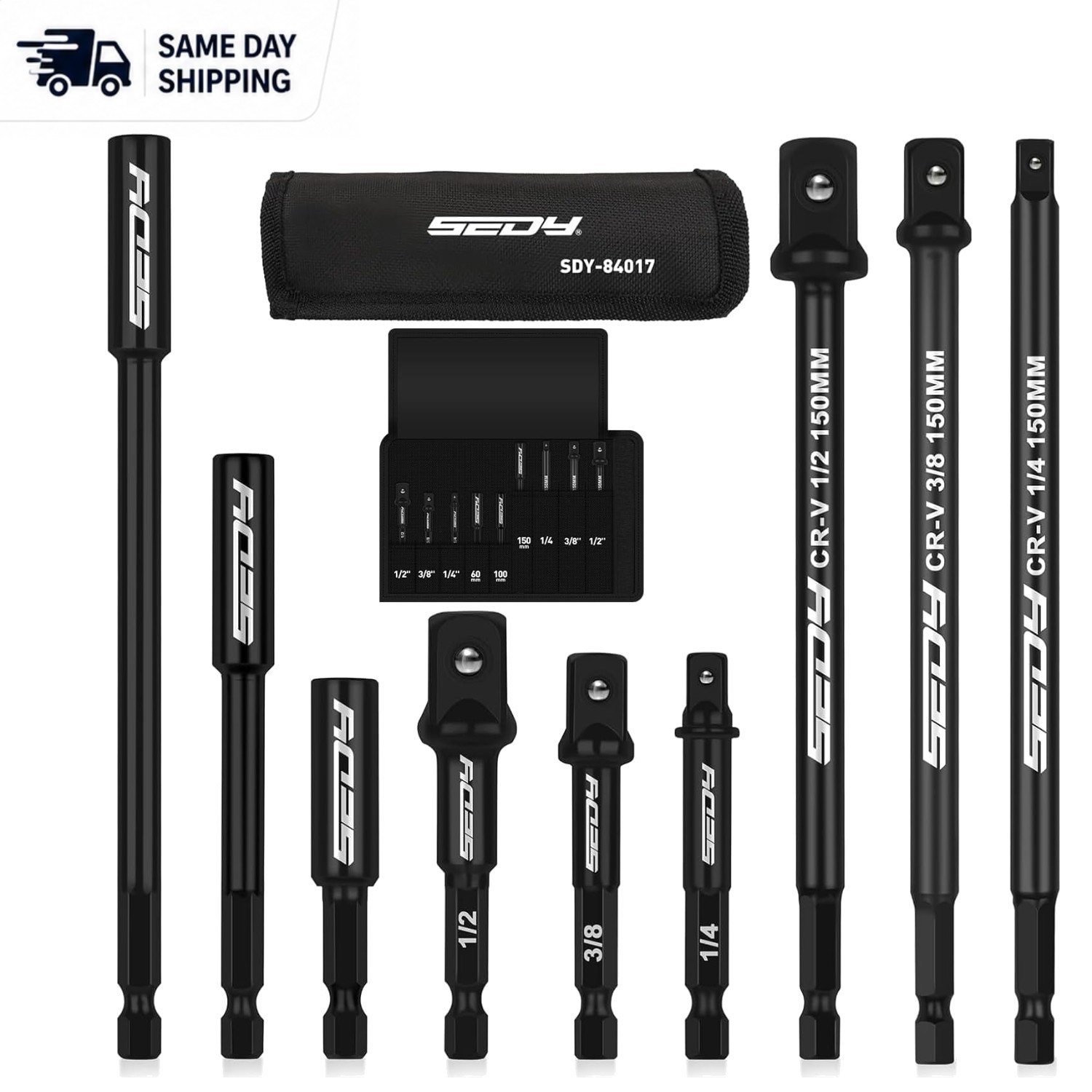 Comprehensive 9-Piece Impact Adapter Set | Ideal for Mechanics and DIY Repairs