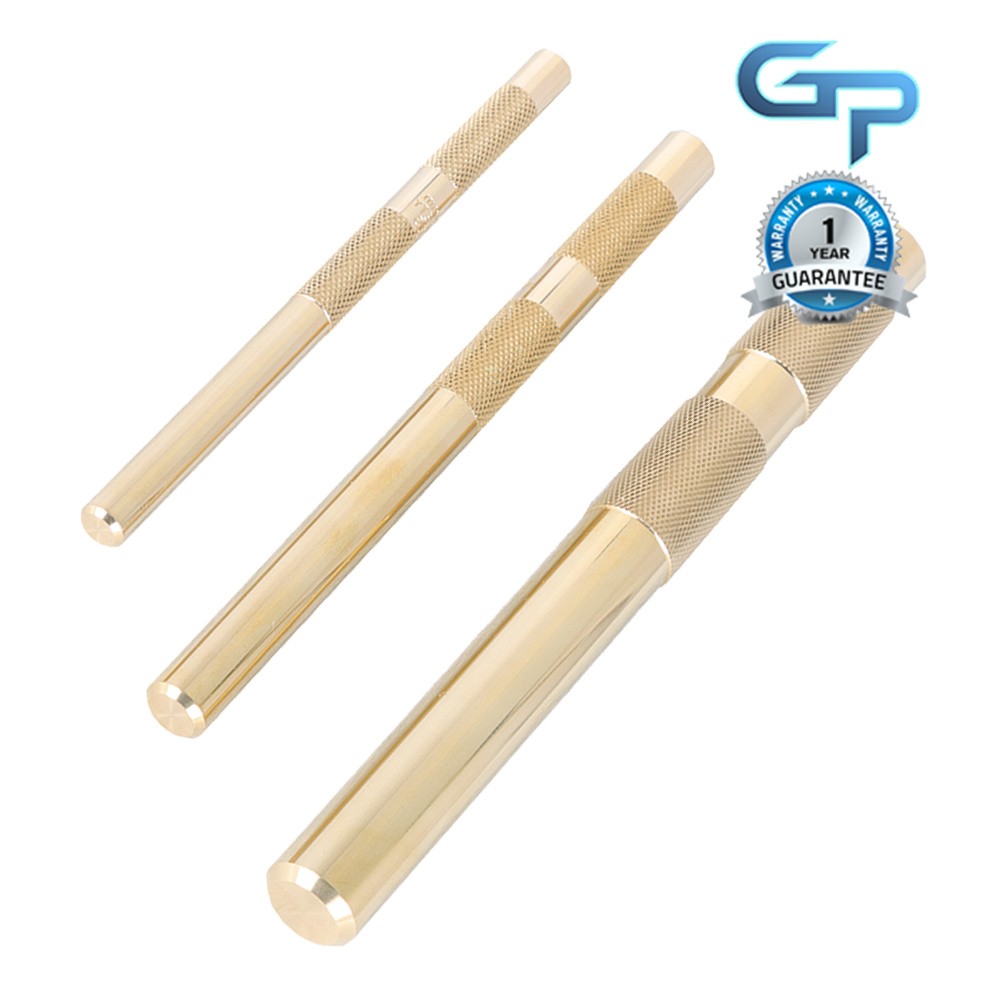 61360 3 Piece Brass Drift Punch Set Tools 3/8″ 1/2″ 3/4″